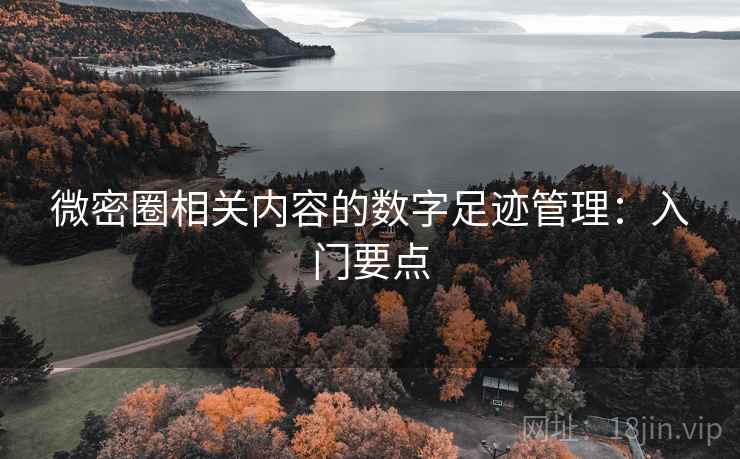 微密圈相关内容的数字足迹管理：入门要点