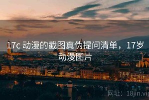 17c 动漫的截图真伪提问清单，17岁动漫图片