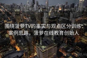 围绕菠萝TV的事实与观点区分训练：案例思路，菠萝在线教育创始人