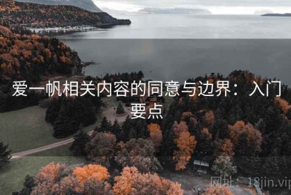 爱一帆相关内容的同意与边界：入门要点