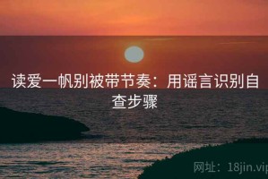 读爱一帆别被带节奏：用谣言识别自查步骤