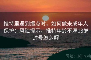 推特里遇到爆点时，如何做未成年人保护：风险提示，推特年龄不满13岁封号怎么解