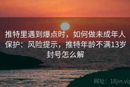 推特里遇到爆点时，如何做未成年人保护：风险提示，推特年龄不满13岁封号怎么解
