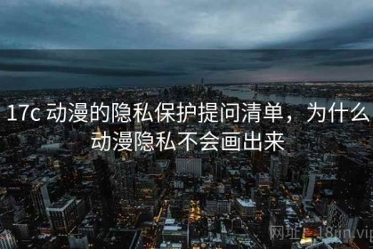 17c 动漫的隐私保护提问清单，为什么动漫隐私不会画出来