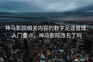 神马影院相关内容的数字足迹管理：入门要点，神马影院改名了吗