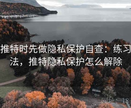 看推特时先做隐私保护自查：练习方法，推特隐私保护怎么解除