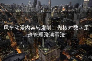 风车动漫内容转发前：先核对数字足迹管理澄清写法