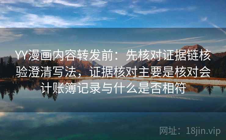 YY漫画内容转发前：先核对证据链核验澄清写法，证据核对主要是核对会计账簿记录与什么是否相符
