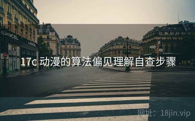 17c 动漫的算法偏见理解自查步骤