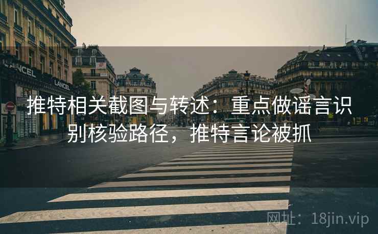 推特相关截图与转述：重点做谣言识别核验路径，推特言论被抓