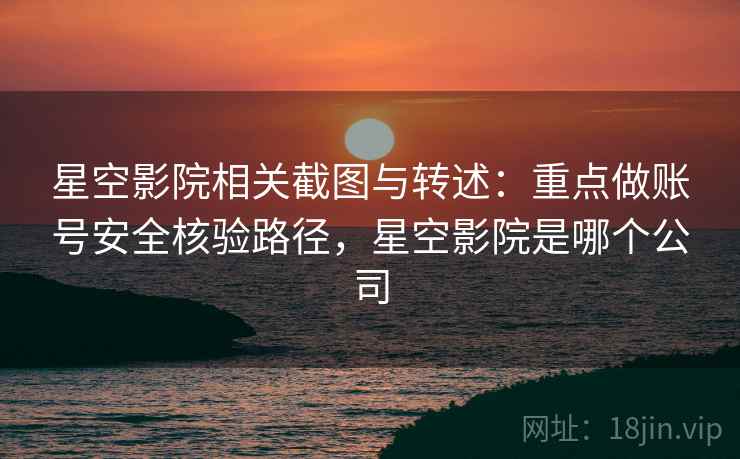星空影院相关截图与转述：重点做账号安全核验路径，星空影院是哪个公司