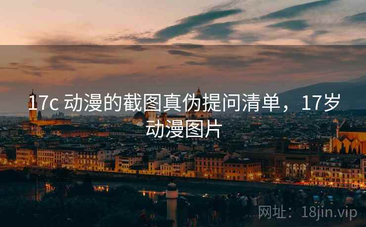 17c 动漫的截图真伪提问清单，17岁动漫图片