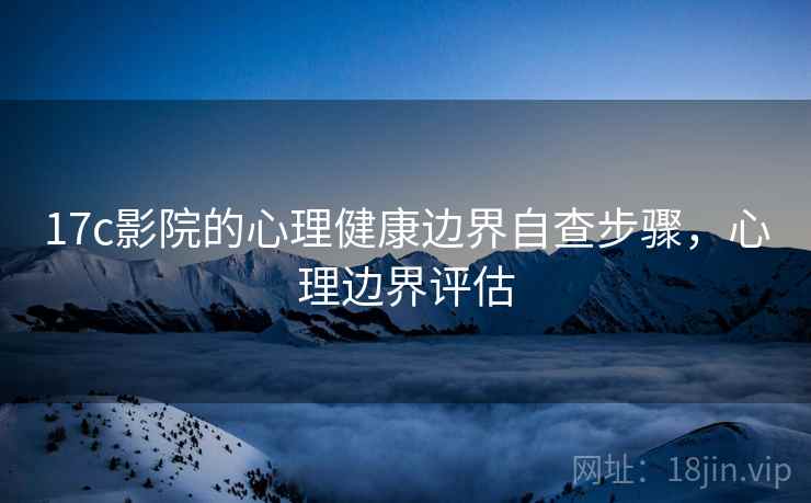 17c影院的心理健康边界自查步骤，心理边界评估