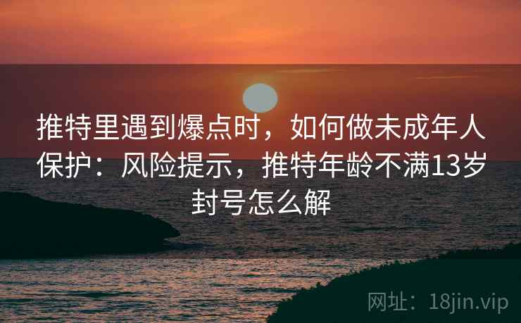 推特里遇到爆点时，如何做未成年人保护：风险提示，推特年龄不满13岁封号怎么解